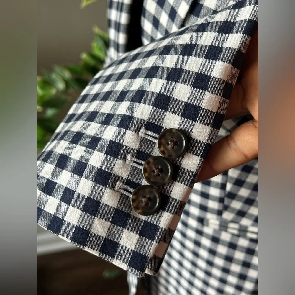 J. Crew Parke Navy Gingham Blazer - Picture 5 of 10